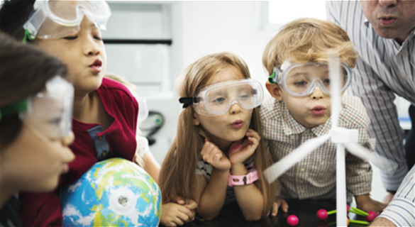 a group of students conducting science experiments