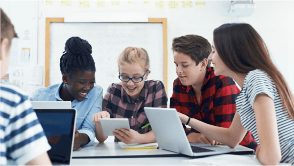 A group of students are having discussion